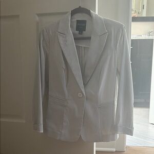INC International Concepts White Textured Blazer